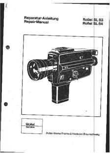 Rollei SL 84 manual. Camera Instructions.